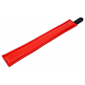 Collier rembourré en cuir 3 Anneaux D Rouge
