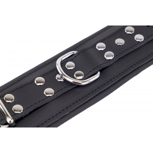 Menottes en cuir Rembourrées pour Chevilles Noir