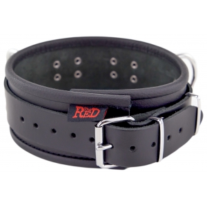 Collier en cuir 3 Anneaux D Noir