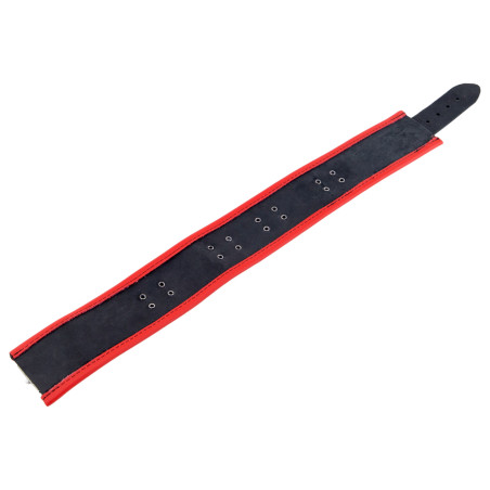 Collier en cuir 3 Anneaux D Rouge