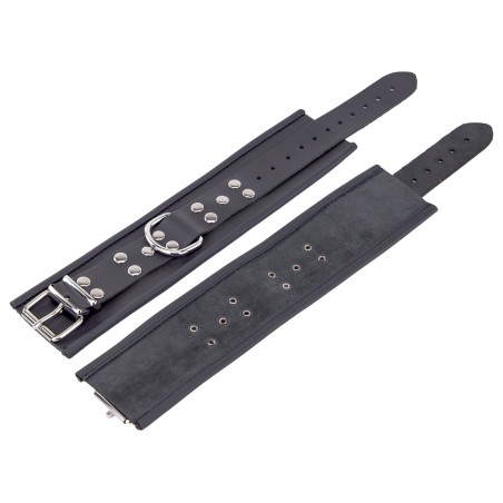 Menottes en cuir pour Chevilles Noir
