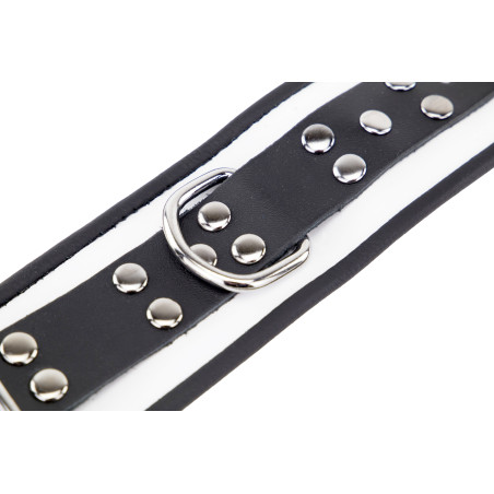 Menottes en cuir | Blanc-Noir
