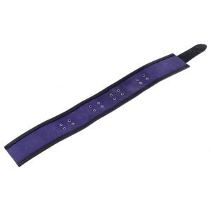 Collier en cuir 3 Anneaux D | Violet-Noir