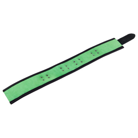 Collier en cuir 3 Anneaux D | Vert-Noir