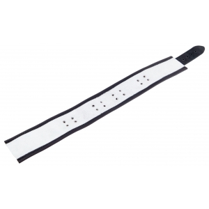 Collier en cuir 3 Anneaux D | Blanc-Noir