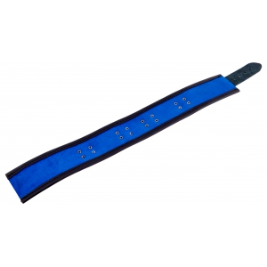 Collier en cuir 3 Anneaux D | Bleu-Noir