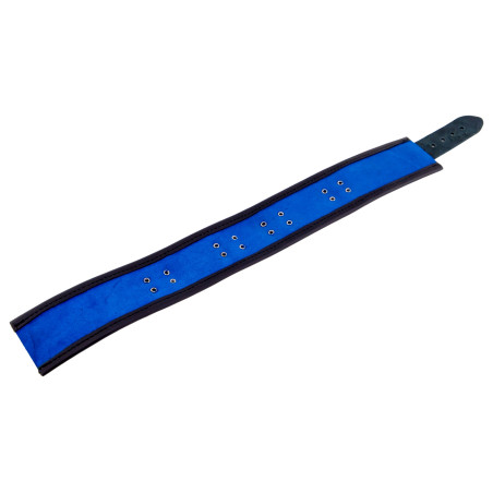 Collier en cuir 3 Anneaux D | Bleu-Noir