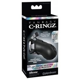 Cage de chasteté en silicone COCK BLOCKER 9 x 4cm 2