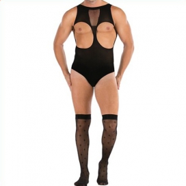 Combinaison + bas TEDDY Tenue Sexy Noire 2