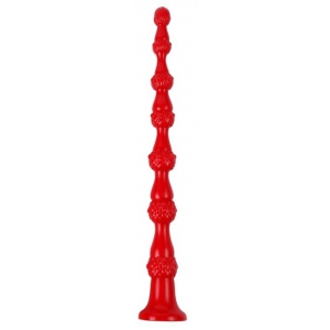 Gode long BEADS REPTIL 50 x 5cm Rouge