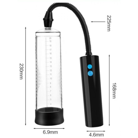 Pompe à pénis automatique VACKUS PUMP de 20 x 5.7 cm