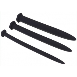 Lot de 3 Tiges d'urètre Silicone HEXAGON 15cm | Diamètres 8-12-16mm