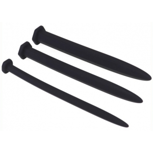 Lot de 3 Tiges d'urètre Silicone HEXAGON 15cm | Diamètres 8-12-16mm