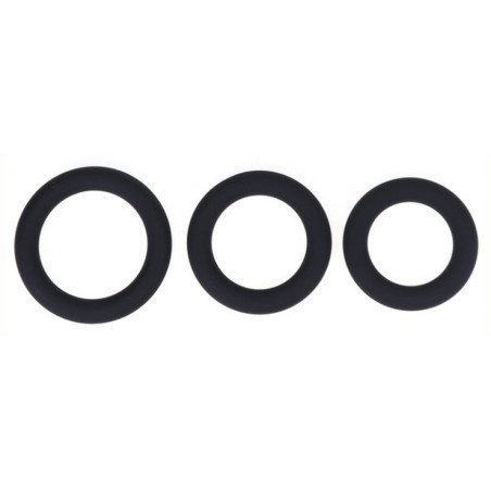 Lot de 3 cockrings en silicone RING SET