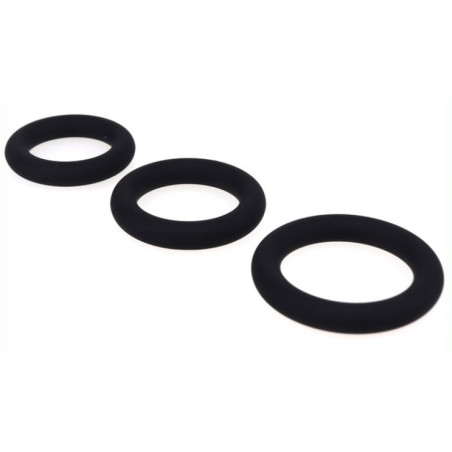 Lot de 3 cockrings en silicone RING SET