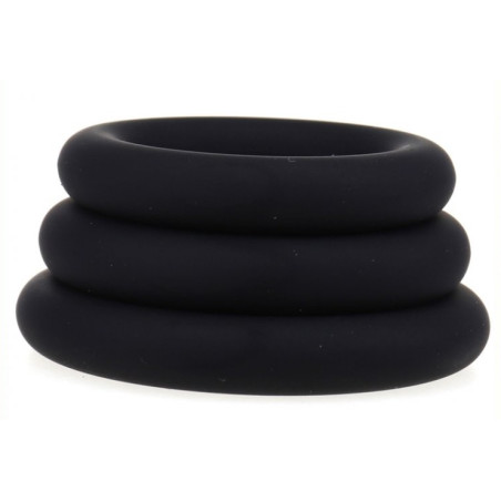Lot de 3 cockrings en silicone RING SET
