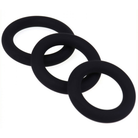 Lot de 3 cockrings en silicone RING SET