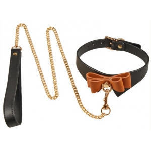 Collier et Laisse BUTLER Noir et Marron