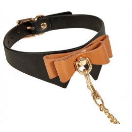 Collier et Laisse BUTLER Noir et Marron 2
