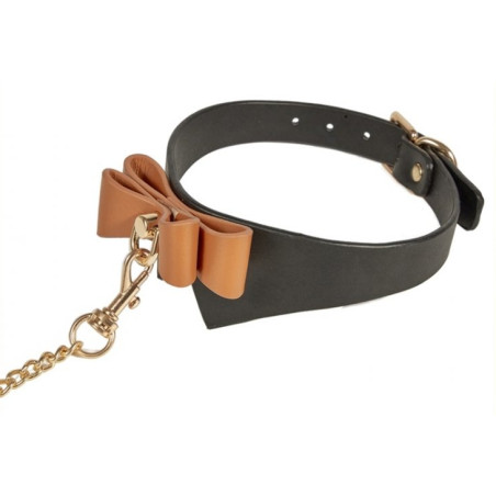 Collier et Laisse BUTLER Noir et Marron