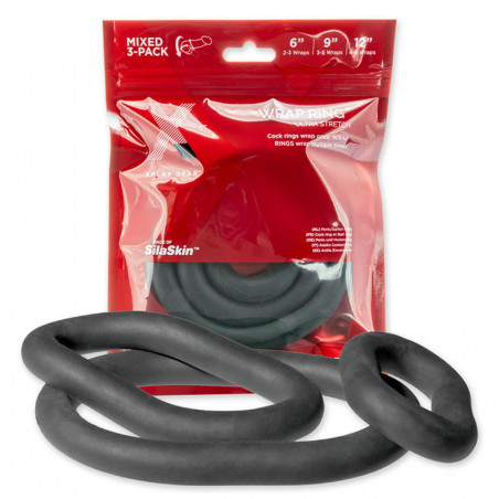 Lot 3 Cockrings en silicone WRAP ULTRA STRETCH