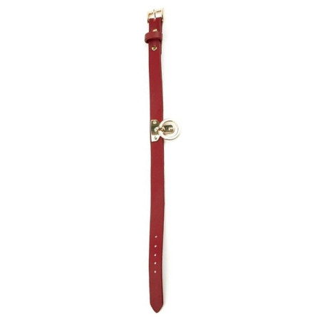 Collier et Laisse Simili SCLAVE Rouge