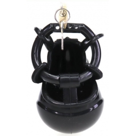 Cage de chasteté FULL EGG 7.7 x 2.8cm Noire 2