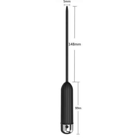 Tige d'urètre vibrante Silicone GLOSSY 15cm | Diamètre 4mm