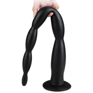 Gode long SCALE BEADS L 50 x 5cm Noir
