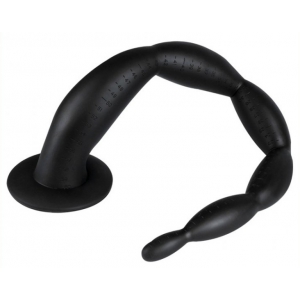 Gode long SCALE BEADS XL 60 x 6cm Noir
