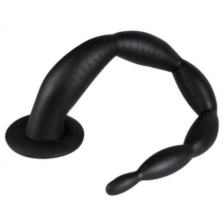 Gode long SCALE BEADS XL 60 x 6cm Noir