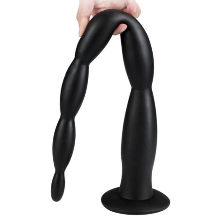 Gode long SCALE BEADS XL 60 x 6cm Noir