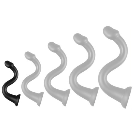 Gode WHALE DILDO S 38 x 3.8cm | Pointe 3.5cm Noir
