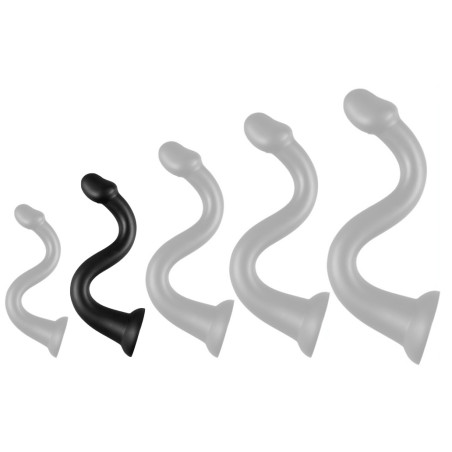 Gode long WHALE DILDO M 35 x 5.5cm | Pointe 4.6cm Noir