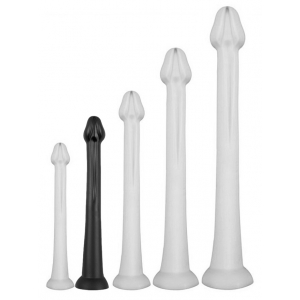 Gode long WHALE DILDO M 35 x 5.5cm | Pointe 4.6cm Noir