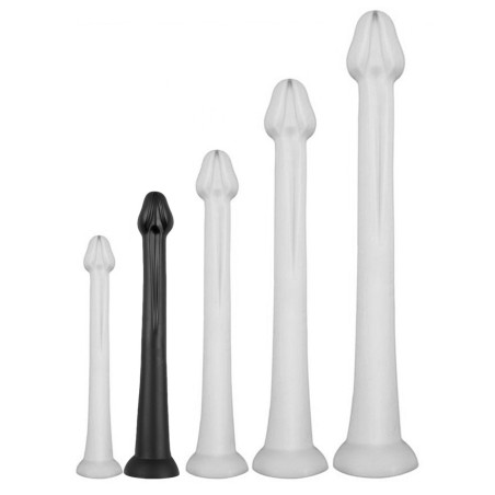 Gode long WHALE DILDO M 35 x 5.5cm | Pointe 4.6cm Noir