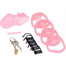 Cage de chasteté XGUARD 10 x 3cm Rose 2