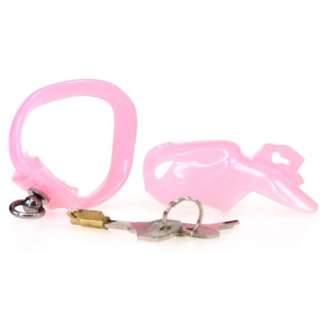 Cage de chasteté STOP THIS 9 x 3cm Rose