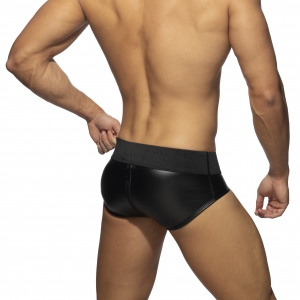 Slip BACK ZIP RUB Noir