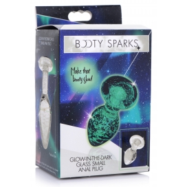 Plug anal en verre phosphorescent GLOW  S 7 x 2.8cm 2