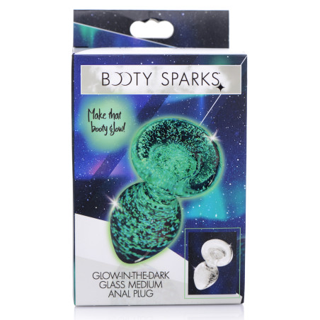 Plug en verre phosphorescent GLOW M 8 x 3.4cm