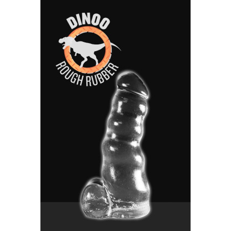 Gode xxl Dinoo Dilong clear avec 20cm de long et large de 9cm