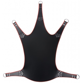 Sling en cuir 5 Points Noir-Rouge 2