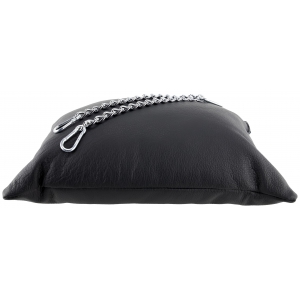 Coussin en cuir 20 x 25cm + Chaînes Noir