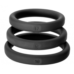 Lot 3 cockrings Silicone XACT-FIT M-L