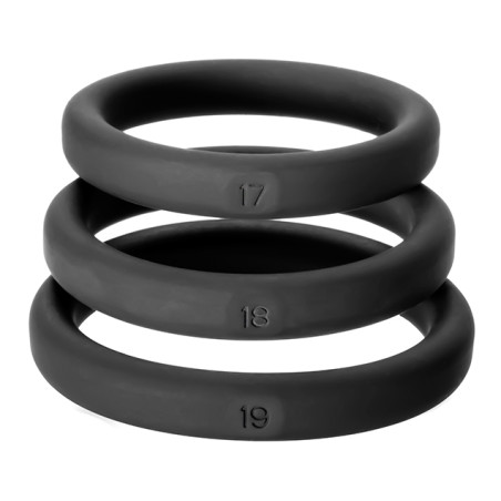 Lot 3 cockrings Silicone XACT-FIT M-L