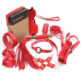 Coffret Bondage SM OBEDIENCE 10 Pièces Rouge 2