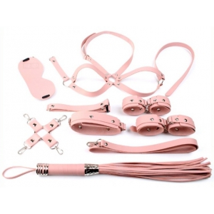 Coffret Bondage SM OBEDIENCE 10 Pièces Rose