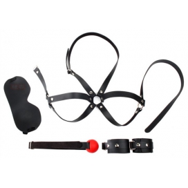 Kit d'Initiation BDSM OBEDIENCE 4 Pièces Noir