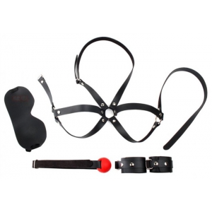 Kit d'Initiation BDSM OBEDIENCE 4 Pièces Noir